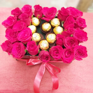 roses and chocolates bouquet