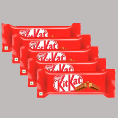 "A delightful assortment of 5 Nestle Kit Kat Chocolates, each weighing 12 grams.
