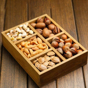A 500g box of assorted dry fruits, a nutritious blend of almonds, cashews, walnuts, and more.