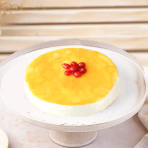 Indulge in our Mango Vanilla Cream Cake available in round shape and weights of half kg, 1 kg, or 2 kg.